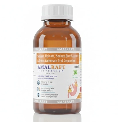 Sodium Alginate 250mg, Sodium Bicarbonate 138mg, and Calcium Carbonate 80mg Syrup