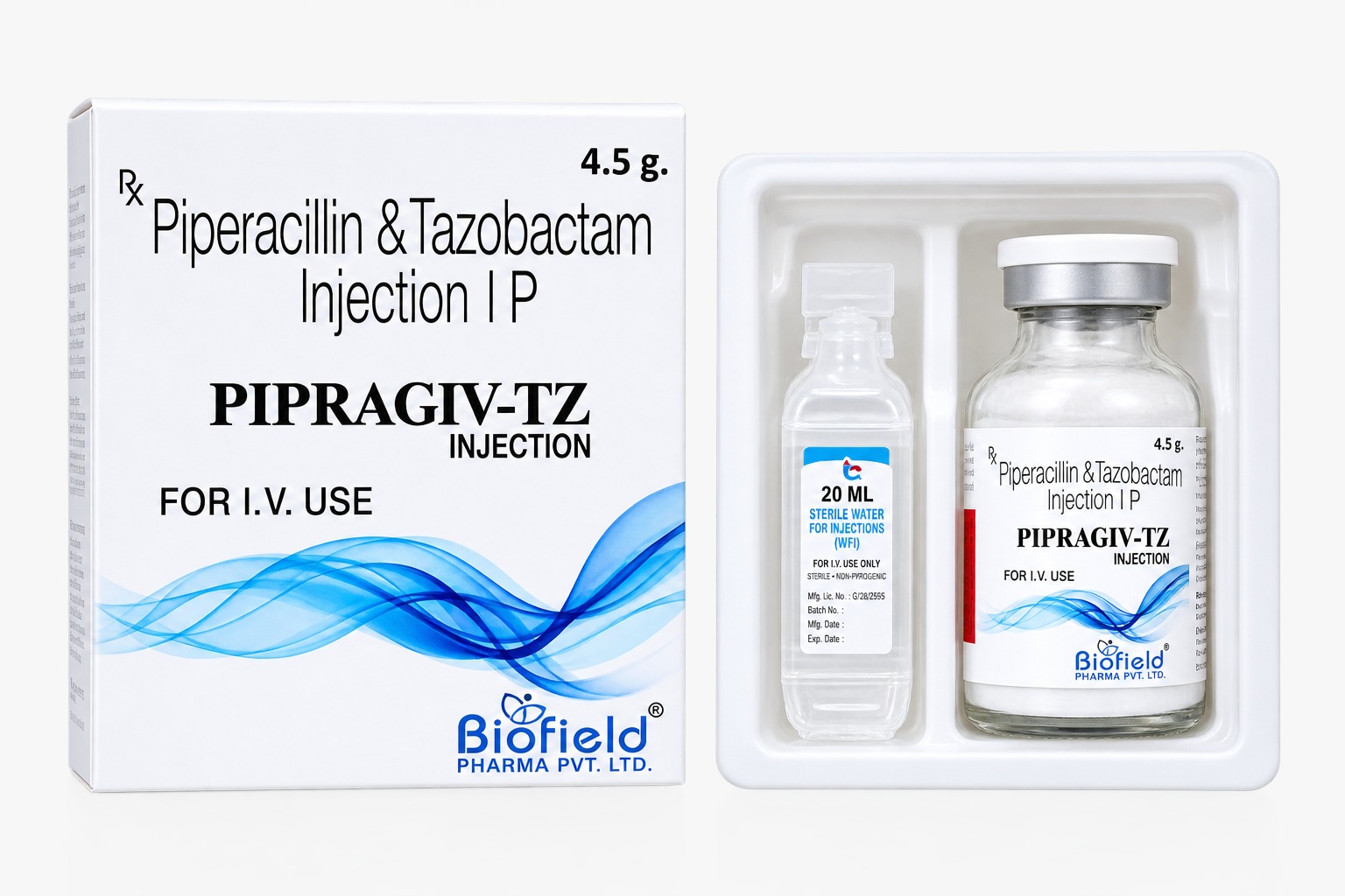PIPERACILLIN 4000 mg, and TAZOBACTAM 500 mg injection for pcd